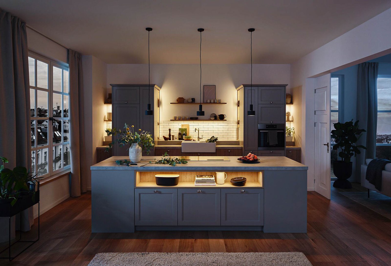 Kitchen interior - dark